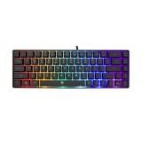White Shark GK-2201B-US Ronin-B USB, LED, amerikai fekete gamer billentyűzet
