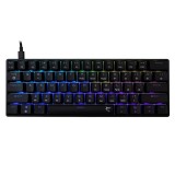 White Shark SHINOBI 2 vezetékes mechanikus gaming billentyűzet, 61 gomb, kék kapcsolók, HU kiosztás, fekete