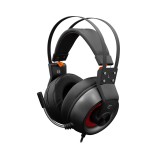 White Shark WILDCAT GH-2041 3.5mm Jack világításhoz USB gamer fekete mikrofonos fejhallgató