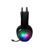 Whiteshark WHITE SHARK PEACOCK-B, GH-2444B, gamer fejhallgató, RGB, fekete, (3.5 Jack+USB)