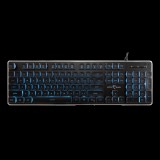 Whiteshark White Shark Tachi-B GK-003141B-US vezetékes membrán gamer billentyűzet (angol, 104 gomb, kék világítás, USB 2.0, fekete)
