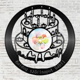 Wide World Bakelit falióra - Születésnapi torta egyedi névvel, Bakelit falióra - Születésnapi torta egyedi névvel