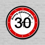 Wide World Sebességkorlátozós falióra 30. születésnapra