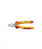 Wiha Professional, OptiGrip, DynamicJoint®, 1000 V szigetelt, krómozott egyetemes (kombinált) fogó extra hosszú vágóéllel, DIN ISO 5746, 200 mm (26711)