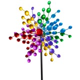 Wind Szélkerék szélforgó dísz játék kerti dekoráció kör alakú földbe szúrható színes szivárványos kerti dekoráció