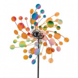 Wind Szélkerék színes 48 cm átmérőjű szélforgó dísz játék földbe szúrható színes kerti dekoráció