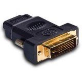 Wiretek DVI (Male) -> HDMI (FeMale) v1.3, Aranyozott átalakító (WH018) (WH018) - Átalakítók