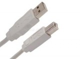 WIRETEK Kábel USB Összekötő A-B, 3m, Male/Male (WU4AE-3)