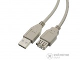 Wiretek USB Hosszabbító A-A kábel, 1,8m, Apa/Anya