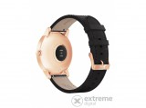 Withings Steel/Steel HR (36mm) bőr óraszíj (18mm) Rose Gold csattal, fekete
