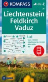 WK 21 - Liechstenstein, Feldkirch, Vaduz turistatérkép - KOMPASS