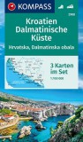 WK 2900 - Dalmát tengerpart (3 részes) turistatérkép - KOMPASS