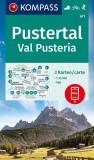 WK 671 - Pustertal / Val Pusteria 3 részes turistatérkép - KOMPASS