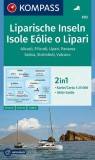 WK 693 - Liparische Inseln, Isole Eólie o Lìpari, Alicudi, Filicudi, Lìpari, Panarea, Salina, Strómboli, Vulcano turistatérkép - KOMPASS