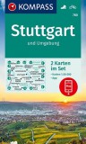 WK 780 - Stuttgart und Umgebung 2 részes turistatérkép - KOMPASS