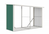 WOH 682 tüzifa tároló - 302 x 119 cm, zöld