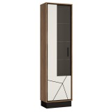 Wojcik Bartoli BROV01L 1D vitrin - catania tölgy/fekete/fényes fehér