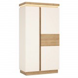 Wojcik Bylot Bright LYOS01 2D gardróbszekrény - világos tölgy/fényes fehér