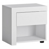 Wojcik Bylot white LYOK03L 1S éjjeliszekrény - világos tölgy/fényes fehér