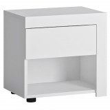 Wojcik Bylot White LYOK03R 1S éjjeliszekrény - alpesi fehér/fényes fehér