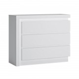 Wojcik Bylot White LYOK04 3S komód - alpesi fehér/ fényes fehér