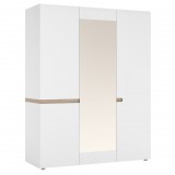 Wojcik LIVERPOOL TYP22A 3D gardróbszekrény - tölgy/fényes fehér