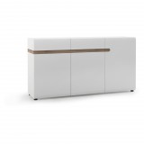 Wojcik LIVERPOOL TYP40 3D-2S komód - tölgy/fényes fehér