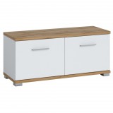 Wojcik Maitei HOLG05 2D cipősszekrény - fényes fehér/tölgy