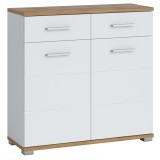 Wojcik Maitei HOLG07 2D2S komód - fényes fehér/tölgy