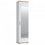 Wojcik Maitei HOLG09 1D gardróbszekrény - fényes fehér/tölgy