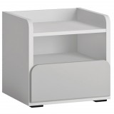 Wojcik Maxi FLXK03 1S éjjeliszekrény - fehér/szürke