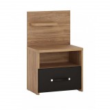 Wojcik Montecarlo MOAK02L 1S éjjeliszekrény - tölgy/matt fekete