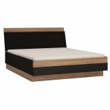 Wojcik Montecarlo MOAL02 franciaágy - tölgy/matt fekete - 160 x 200 cm