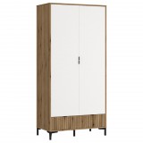 Wojcik Nicko RIKS01 2D2S gardróbszekrény - tölgy/fehér