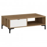 Wojcik Nicko RIKT01 1D dohányzóasztal - tölgy/fehér