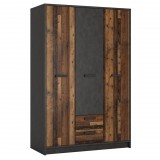 Wojcik Núbia NUBS02 3D2S gardróbszekrény - szürke/tölgy