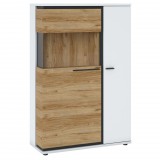 Wojcik San Miguel SAIV01L 2D vitrin - tölgy/fehér/fekete