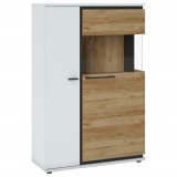 Wojcik San Miguel SAIV01R 2D vitrin - tölgy/fehér/fekete