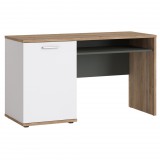 Wojcik Trentin TWEB01 1D íróasztal - fehér/tölgy/grafit szürke