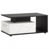 Wojcik Villanova VENT01 1S dohányzóasztal - fehér/tölgy