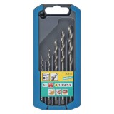 Wolfcraft Spirálfúró készlet fémhez 5 részes, HSS csiszolt, hatszögszárú, 2,3,4,5,6 mm