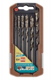 Wolfcraft Spirálfúró készlet ?Profi?, dobozban 6 db, fához, HSS, 3,4,5,6,8,10 mm