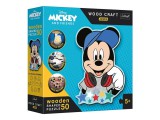 Wood Craft Junior: Disney Mickey egér világa fa puzzle 50db-os - Trefl