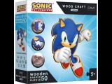 Wood Craft Junior: Sonic a sündisznó fa puzzle 50db-os - Trefl