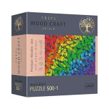 Wood Craft: Szivárvány pillangók fa puzzle 500+1db-os - Trefl