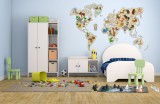 Wooden City 3D fa térkép puzzle, állatok 200 x 120 cm