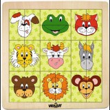 Woodyland Állatfejes fapuzzle 2. változat (91104) (91104) - Fajátékok