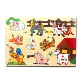Woodyland Fa Farm állatos formapuzzle