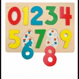 Woodyland Számokat tanító fapuzzle (90325) (90325) - Fajátékok