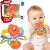 Woopie Baby csörgős szenzoros rágóka virág babáknak – 0 hó+